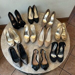 Huge lot of Gently Used stilettos and high heels. All size 7